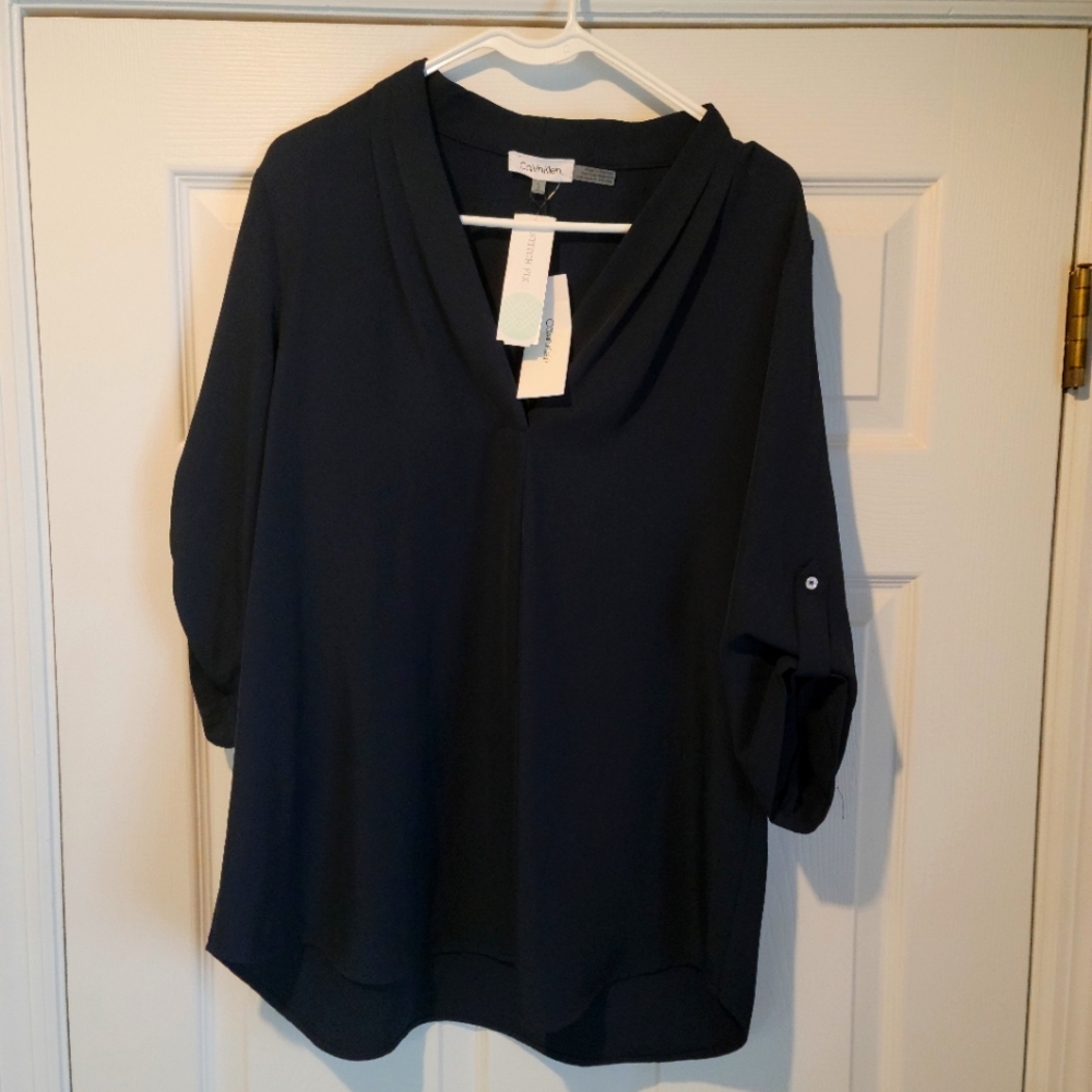 Calvin Klein Navy Blouse